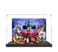 Acrylic Display Case for Lego 21352 The Magical World Building Set, Clear Display Box, Dust-Proof Display Case Compatible with Lego 21352 (Model Not Included) (Background Black Base B)
