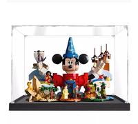 Acrylic Display Case for Lego 21352 The Magical World Building Set, Clear Display Box, Dust-Proof Display Case Compatible with Lego 21352 (Model Not Included) (Black Base 3MM)