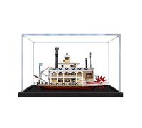 Acrylic Display Case for Lego 21356 Canal Steamboat Building Set, Dustproof Transparent Box - Only Display Case, Display Box Compatible with Lego 21356 (2mm)