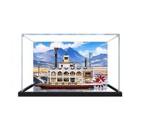 Acrylic Display Case for Lego 21356 Canal Steamboat Building Set, Dustproof Transparent Box - Only Display Case, Display Box Compatible with Lego 21356 (Back Spray B)