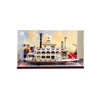 Acrylic Display Case for Lego 21356 Canal Steamers, Dustproof Showcase, Storage Box, Transparent Box, Gift for LEGO 21356 collectors (Only Display Box) (A-All-in-one)