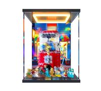 Acrylic Display Case for Lego 21358 Mini Minifigure Vending Machine Set (With light)