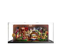Acrylic Display Case for Lego 21360 Willy Wonka and The Chocolate Factory Model, 3mm Dustproof Display Box, Display Case Compatible with Lego 21360 (Model Not Included) (Background 3MM Black Base)