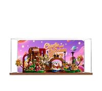 Acrylic Display Case for Lego 21360 Willy Wonka and The Chocolate Factory Model, 3mm Dustproof Display Box, Display Case Compatible with Lego 21360 (Model Not Included) (Background 3MM A)