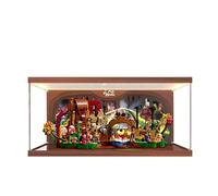 Acrylic Display Case for Lego 21360 Willy Wonka and The Chocolate Factory Model, 3mm Dustproof Display Box, Display Case Compatible with Lego 21360 (Model Not Included) (Background A)