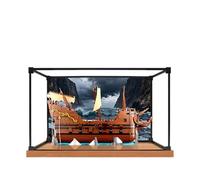 Acrylic Display Case for Lego 21363 The Goonies Model, 3mm Dustproof Display Box, Display Case Compatible with Lego 21363(Model Not Included) (Alloy Frame Background A)