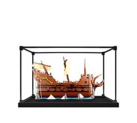 Acrylic Display Case for Lego 21363 The Goonies Model, 3mm Dustproof Display Box, Display Case Compatible with Lego 21363(Model Not Included) (Alloy Frame Black Base)