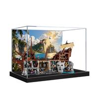 Acrylic Display Case for Lego 21363 The Goonies Pirate Ship Model, 3mm Dustproof Display Box, Display Case Compatible with Lego 21363 (Model Not Included) (Background A)