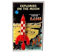 Acrylic Display Case for Lego 21367 Lunar Rocket Model, 3mm Dustproof Display Box, Display Case Compatible with Lego 21367 (Model Not Included) (Background +led)