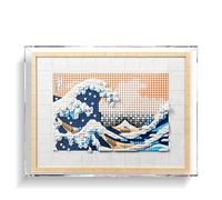 Acrylic Display Case for Lego 31208 The Great Wave off Kanagawa Building Set, Dustproof Transparent Box - Only Display Case, Display Box Compatible with Lego 31208