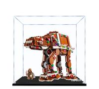 Acrylic Display Case for Lego 40806 Gingerbread House AT-AT Walker Building Set, Dustproof Transparent Box - Only Display Case, Display Box Compatible with Lego 40806 (3MM-Black Base)