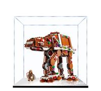 Acrylic Display Case for Lego 40806 Gingerbread House AT-AT Walker Building Set, Dustproof Transparent Box - Only Display Case, Display Box Compatible with Lego 40806 (3MM-Black Base+Mirror)