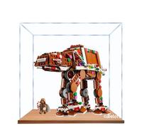 Acrylic Display Case for Lego 40806 Gingerbread House AT-AT Walker Building Set, Dustproof Transparent Box - Only Display Case, Display Box Compatible with Lego 40806 (3MM-Wooden Base)