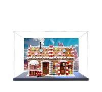 Acrylic Display Case for Lego 40809 Holiday Gingerbread House Building Set, Clear Display Box, Dustproof Display Case Compatible with Lego 40809(Display Box Only) (Background Black Base B)
