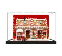 Acrylic Display Case for Lego 40809 Holiday Gingerbread House, Dustproof Box, Storage Box, Transparent Box, Display Box Compatible with 40809 (Box Only) (Background Black Base)