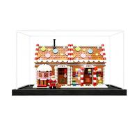 Acrylic Display Case for Lego 40809 Holiday Gingerbread House, Dustproof Box, Storage Box, Transparent Box, Display Box Compatible with 40809 (Box Only) (2mm Black Base)