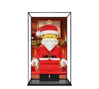 Acrylic Display Case for Lego 40820 Santa Claus Model, 3mm Dustproof Display Box, Display Case Compatible with Lego 40820(Model Not Included) (Alloy Frame Background B)