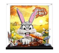 Acrylic Display Case for Lego 40920 Bugs Bunny Carrot Building Set-Transparent Dustproof Box,Collection Box(Model Not Included) (Background B)