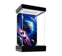 Acrylic Display Case for Lego 40921 astronaut Model, 3mm Dustproof Display Box, Display Case Compatible with Lego 40921(Model Not Included) (Background D)