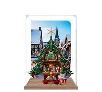 Acrylic Display Case for Lego 41843 Family Christmas Tree Building Set, Clear Display Box, Dust-Proof Display Case Compatible with Lego 41843 (Model Not Included) (Background 3MM D)