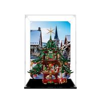 Acrylic Display Case for Lego 41843 Family Christmas Tree Building Set, Clear Display Box, Dust-Proof Display Case Compatible with Lego 41843 (Model Not Included) (Background 3MM C)