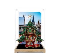 Acrylic Display Case for Lego 41843 Family Christmas Tree Building Set, Clear Display Box, Dust-Proof Display Case Compatible with Lego 41843 (Model Not Included) (Background 3MM B)
