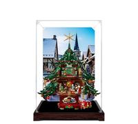 Acrylic Display Case for Lego 41843 Family Christmas Tree Building Set, Clear Display Box, Dust-Proof Display Case Compatible with Lego 41843 (Model Not Included) (Background 3MM A)