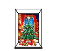 Acrylic Display Case for Lego 41843 Family Christmas Tree Model, 3mm Dustproof Display Box, Display Case Compatible with Lego 41843(Model Not Included) (Background)