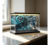 Acrylic Display Case for Lego 42170 Technic Kawasaki Ni *nja H2R Motorcycle Dustproof Storage Box Clear Display Box ,UV protection ,Gift for adult collector(Case Only) (Version with lights B)