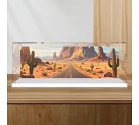 Acrylic Display Case for Lego 42175 excavator Model, 3mm Dustproof Display Box, Display Case Compatible with Lego 42175 (Model Not Included) (background A)