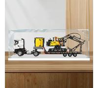 Acrylic Display Case for Lego 42175 excavator Model, 3mm Dustproof Display Box, Display Case Compatible with Lego 42175 (Model Not Included) (3MM A)