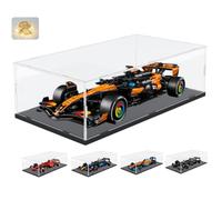 Acrylic Display Case for Lego 42207 Ferrari SF-24 F1 Racing Car 1/8 42206 Oracle Red Bull Racing RB20 42171 42141, Glass Display Case Acrylic Box Transparent Wood-Plastic Base, Black Interior 70 x 30