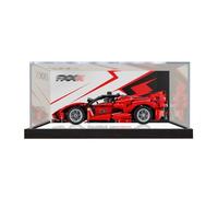 Acrylic Display case for Lego 42212 Race Car - dustproof with uv Protection,Custom Fit for Lego 42212 Model - Collector's Edition(Model not Included) (Background + Mirror Base)