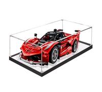Acrylic Display case for Lego 42212 Racing - dustproof with uv Protection,Custom Fit for Lego 42212 Model - Collector's Edition(Model not Included) (Mirror Base + 3mm)