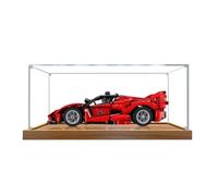 Acrylic Display case for Lego 42212 Racing - dustproof with uv Protection,Custom Fit for Lego 42212 Model - Collector's Edition(Model not Included) (Wooden Base + 3mm)