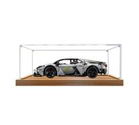 Acrylic Display case for Lego 42214 Racing Car - dustproof with uv Protection,Custom Fit for Lego 42214 Model - Collector's Edition(Model not Included) (Wooden Base + 3mm)