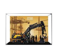 Acrylic Display Case for Lego 42215 Hybrid Excavator Building Set, Dustproof Transparent Box - Only Display Case, Display Box Compatible with Lego 42215 (Back Spray C)