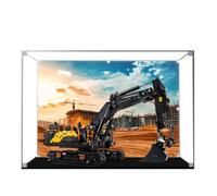 Acrylic Display Case for Lego 42215 Hybrid Excavator Building Set, Dustproof Transparent Box - Only Display Case, Display Box Compatible with Lego 42215 (Back Spray A)