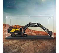 Acrylic Display Case for Lego 42215 Mechanical EC500 Hybrid Excavator, Dustproof Box, Storage Box, Transparent Box, Display Box Compatible with 42215 (Box Only) (Low Style Transparent 3mm)