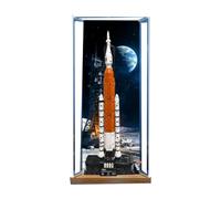 Acrylic Display Case for Lego 42221 Space Launch System Building Model, 3mm Dustproof Display Box, Display Case Compatible with Lego 42221(Model Not Included) (background B)