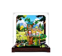 Acrylic Display Case for Lego 42652 Friendship Treehouse Gathering Model, 3mm Dustproof Display Box, Display Case Compatible with Lego 42652(Model Not Included) (Background 3MM B)