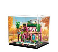 Acrylic Display Case for Lego 42691 Garden Restaurant Model, 3mm Dustproof Display Box, Display Case Compatible with Lego 42691(Model Not Included) (Background B)