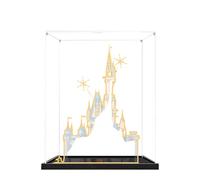 Acrylic Display Case for Lego 43222 Cinderella Castle Model, 3mm Dustproof Display Box, Display Case Compatible with Lego 43222 (Model Not Included) (Transparent 3MM Black Base)