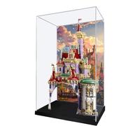 Acrylic Display Case for Lego 43263 Beauty and the Beast Castle Building Set, Dustproof Transparent Box - Only Display Case, Display Box Compatible with Lego 43263 (Back spray 3MM)