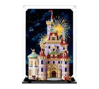 Acrylic Display Case for Lego 43263 Beauty and The Beast Castle Model, Dustproof Transparent Display Case, Model Collection Display Case (Model not Included) (Black Base 3mm)