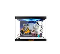 Acrylic Display Case for LEGO 43279 building blocks-compatible Robot Duo Sets, Collectible Figure Protection Box, Clear Dustproof storage box, No Model (A+ lamp)