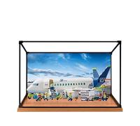 Acrylic Display Case for Lego 60367 Passenger Aircraft Model, 3mm Dustproof Display Box, Display Case Compatible with Lego 60367 (Model Not Included) (Background 3MM B)
