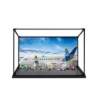 Acrylic Display Case for Lego 60367 Passenger Aircraft Model, 3mm Dustproof Display Box, Display Case Compatible with Lego 60367 (Model Not Included) (Background 3MM A)