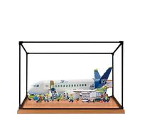 Acrylic Display Case for Lego 60367 Passenger Aircraft Model, 3mm Dustproof Display Box, Display Case Compatible with Lego 60367 (Model Not Included) (Alloy Frame 3MM B)