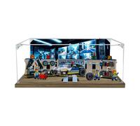 Acrylic Display Case for Lego 60457 Police Car Garage Model, 3mm Dustproof Display Box, Display Case Compatible with Lego 60457(Model Not Included) (Background A)